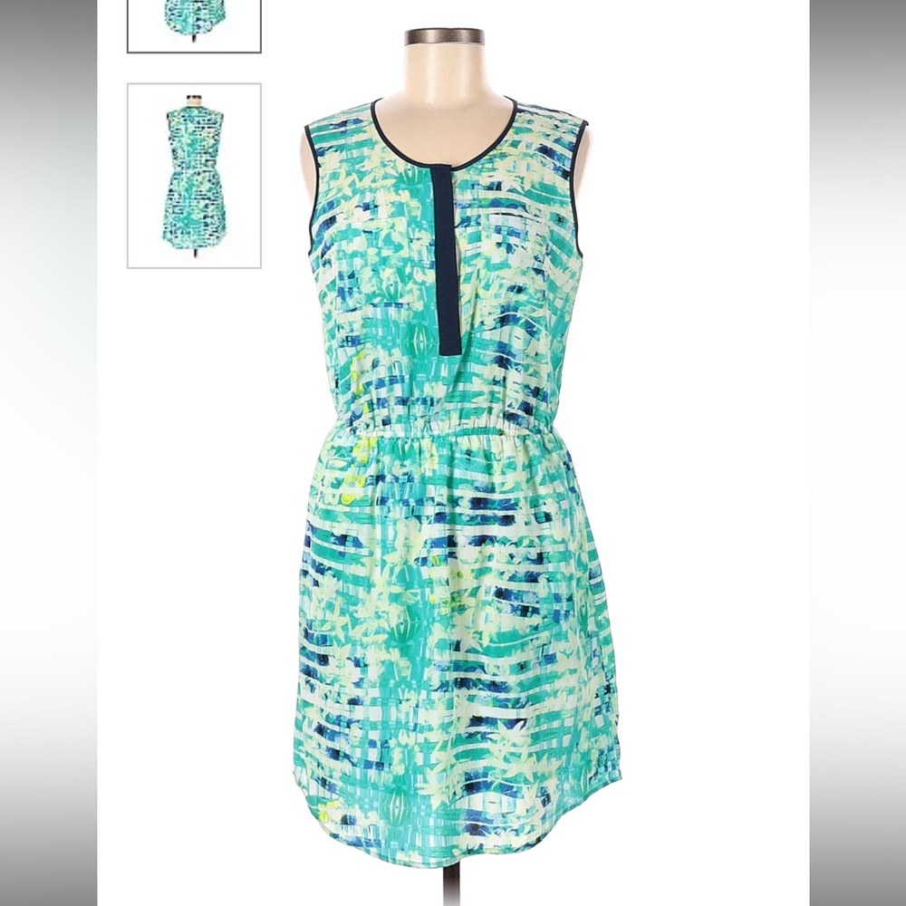 Apt. 9 Teal Summer Dress! Light weight, has pockets and zipper front! Petite M